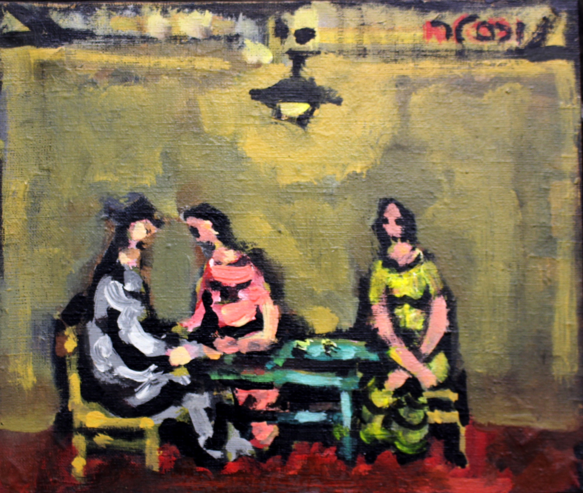 שלוש נשים בבית קפה